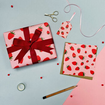 Luxury Strawberry Wrapping Paper/Gift Wrap, 5 of 10