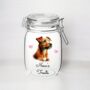 Personalised Terrier Cross Kilner Style Dog Treat Jar, thumbnail 1 of 2