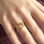Love Sign Gold Plated Ring, thumbnail 4 of 5