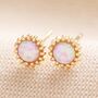 Pink Opal Flower Stud Earrings, thumbnail 1 of 12