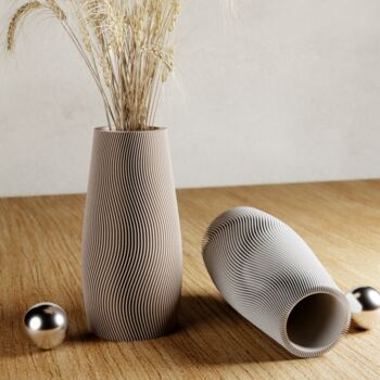 Large Muted White 'Tidal' Vase For Dried Flowers, 2 of 11