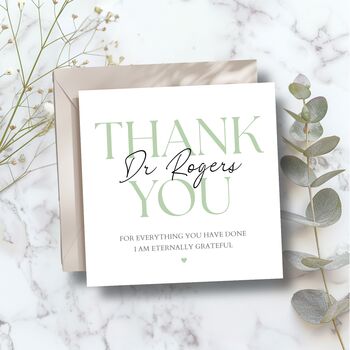 Thank You Doctor Card, Thank You For Your Support, Surgery Card, 4 of 6