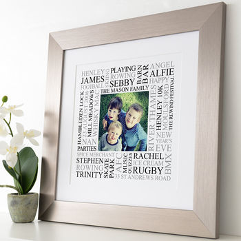 Personalised Family Memories Photo Word Art, 6 of 11