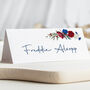Wedding Place Cards With Burgundy And Blue, thumbnail 2 of 4