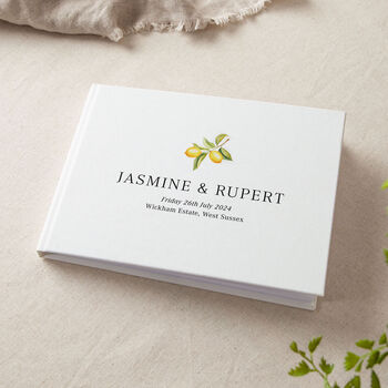 Sicily Personalised Wedding Guest Book, 2 of 3