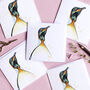 Inky King Penguin Blank Greeting Card, thumbnail 1 of 2