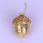 G Decor Glass Large Glamorous Glittery Giant Acorn, thumbnail 3 of 4