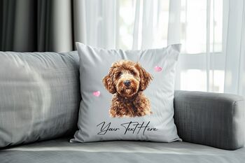 Personaslied Labradoodle Hearts Cushion Cover Gift, 2 of 2