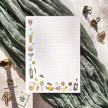 Cocktail Party Cheese And Wine Letter Writing Set, 8 of 8