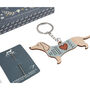 Wooden Dachshund Keyring Embroidery Kit | Craft | Hobby, thumbnail 4 of 7