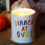 'Dinner At Ours' Scented Soy Wax Ceramic Candle, thumbnail 3 of 3
