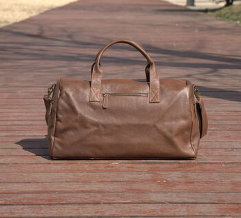 Genuine Leather Weekend Bag In Vintage Look, 8 of 12