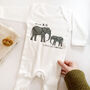 Dream Big, Personalised Elephant Babygrow, thumbnail 2 of 5