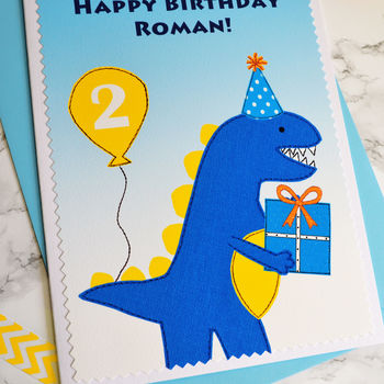 'Dinosaur' Personalised Birthday Card For Children, 3 of 4
