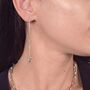 Origami Crane Japanese Threader Silver Earrings, thumbnail 2 of 4