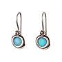 Sterling Silver Blue Opal Flower Drop Earrings, thumbnail 4 of 8