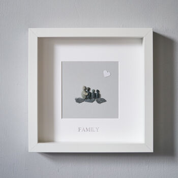 Silver Foil Personalised Family Pebble Picture, 2 of 3