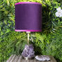Amethyst Lamp With Velvet Lamp Shade, thumbnail 2 of 5