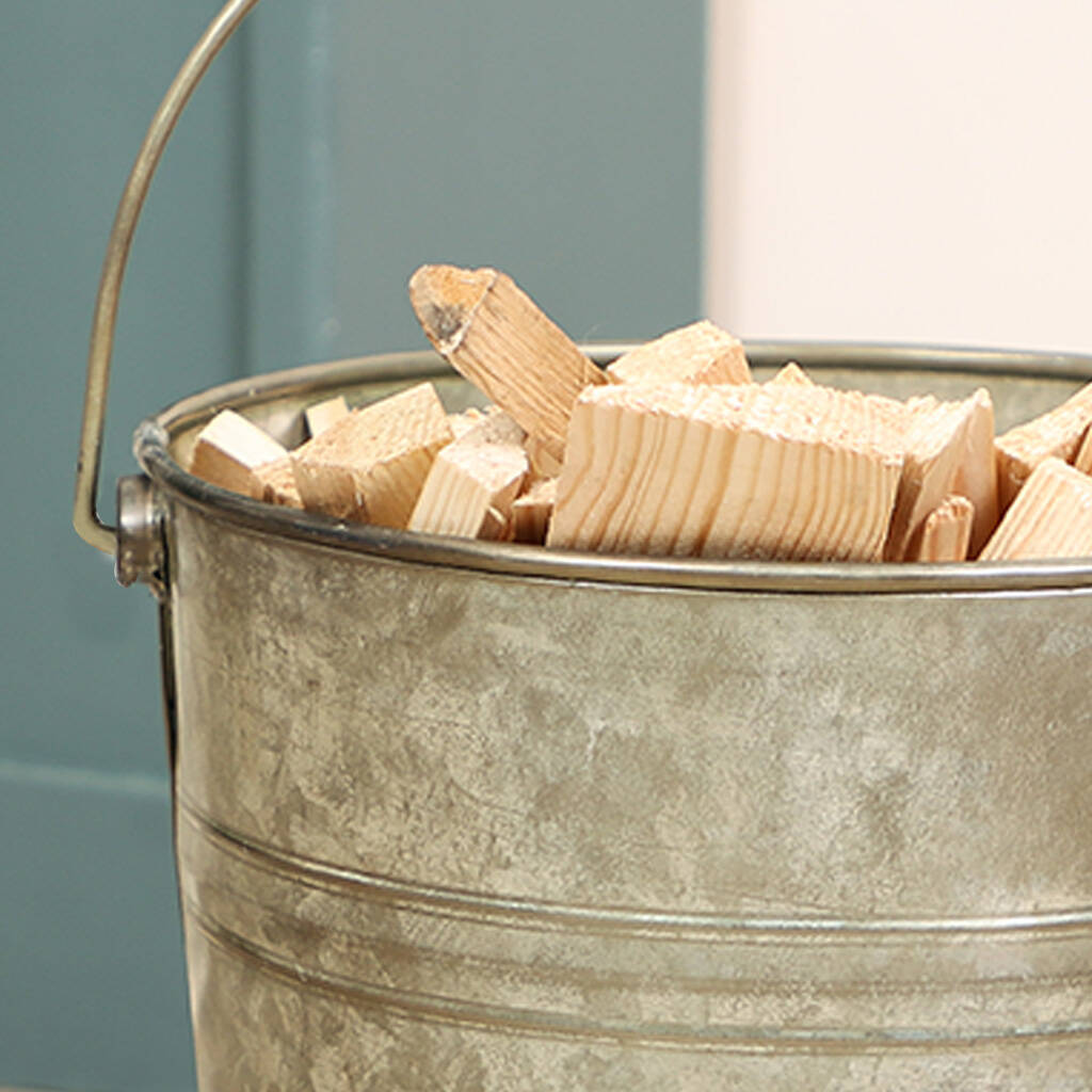 Antique Silver Kindling Bucket By Dibor