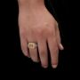 Mens Ring Orange Quartz Silver Gemstone Ring For Men, thumbnail 6 of 11