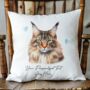 Personalised Maine Coon Cat Love Hearts Cushion Cover, thumbnail 2 of 2