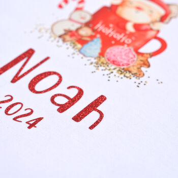 Personalised 'My 1st Christmas' T Shirt And Socks Set, 3 of 5