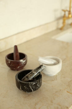 Luxury Black Marble Pestle And Mortar, 2 of 3