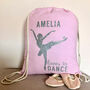 Personalised Ballet Dance Drawstring Bag, thumbnail 1 of 3