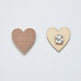 Two Pack Of Rose Gold Heart Wall Hooks, thumbnail 3 of 3