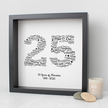 Personalised 25th Wedding Anniversary Gift For Husband, 2 of 5