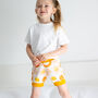 Organic Baby And Child Sunshine Print Shorts, thumbnail 2 of 3