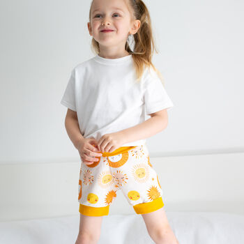Organic Baby And Child Sunshine Print Shorts, 2 of 3
