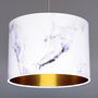 Carrara Marble Lampshade Choice Of Metallic Linings, thumbnail 4 of 7