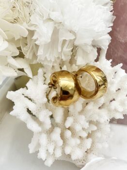 Fern Earrings In Gold 18k Gold Plated Waterproof, 3 of 11