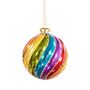 Spiral Rainbow Glass Christmas Bauble, thumbnail 2 of 2