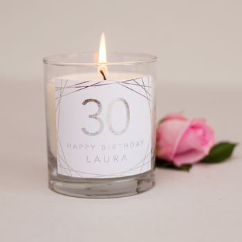 30th Birthday Personalised Candle Gift, 3 of 4