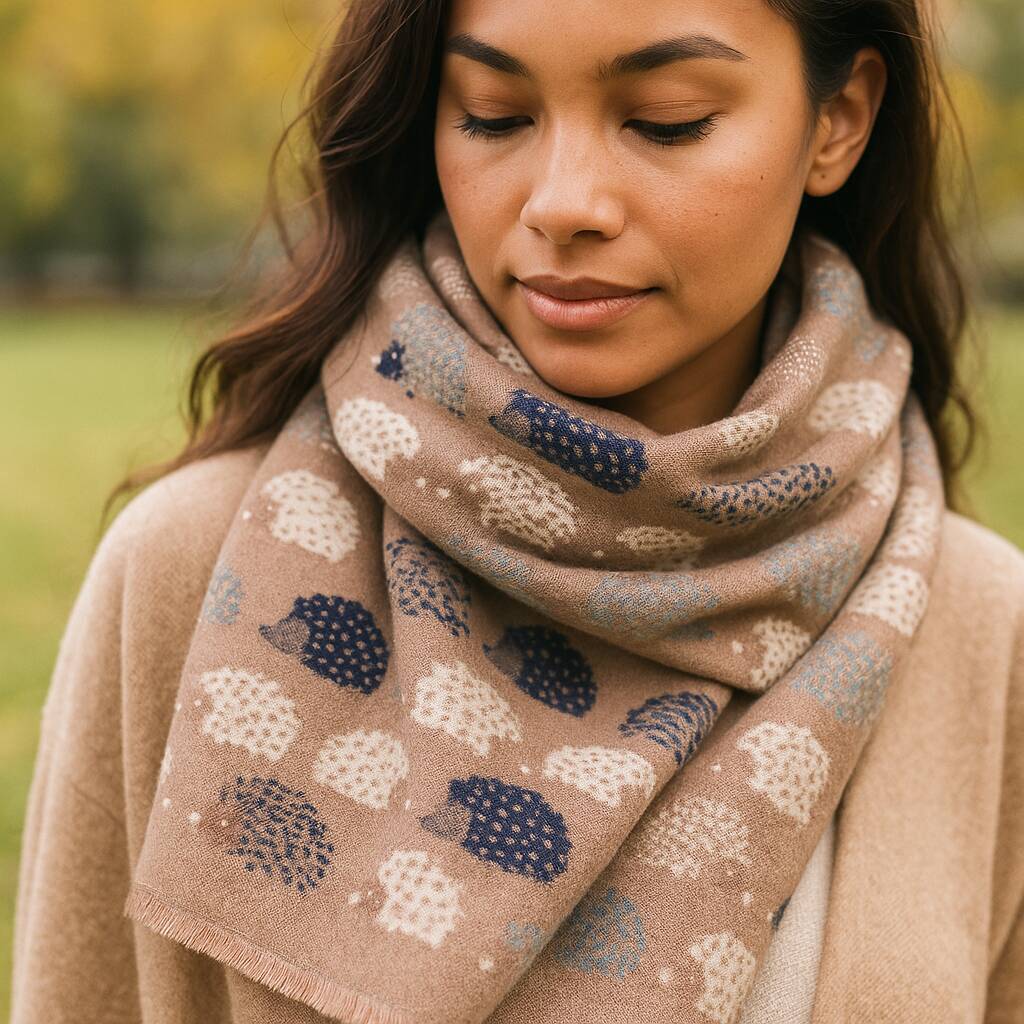 Cosy Hedgehog Pattern Scarf, 1 of 5