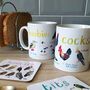 Set Of Four Bird Mugs: Tits, Boobies, Cocks And Peckers, thumbnail 2 of 10