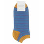 Block Stripe Aqua And Dash Blue Men's Trainer Socks, thumbnail 7 of 7