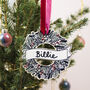 Personalised Wreath Christmas Decoration, thumbnail 1 of 5