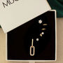 Sparkly Flower Stud Earrings 18ct Gold Plated, thumbnail 3 of 5