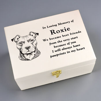 Personalised Dog Breed Memorial Small Keepsake Box, 2 of 6