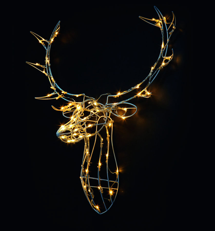illuminated reindeer head wall light by lime tree london illuminated reindeer head wall light by lime tree london