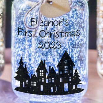 Personalised Christmas Sparkle Firefly Jar Light, 3 of 5