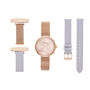 Annie Apple Leather/Mesh Interchangeable Fob Watch, thumbnail 7 of 7