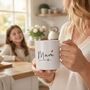Elegant Script Mum Mug With Red Heart, thumbnail 3 of 4
