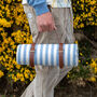 Core Moisture Resistant Picnic Blanket Blue Stripe, thumbnail 1 of 3