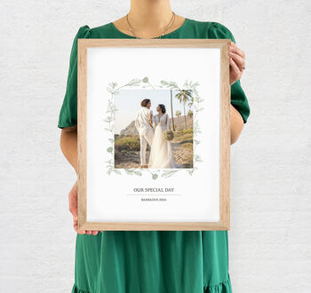 Personalised Floral Favourite Family Photo Print, 6 of 8