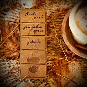 Autumn Bookish Gift | Books And Pumpkin Spice Wax Melt Bar, 3 of 4