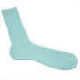 Mens Aqua Green Luxury Ribbed Dress Socks, thumbnail 3 of 7